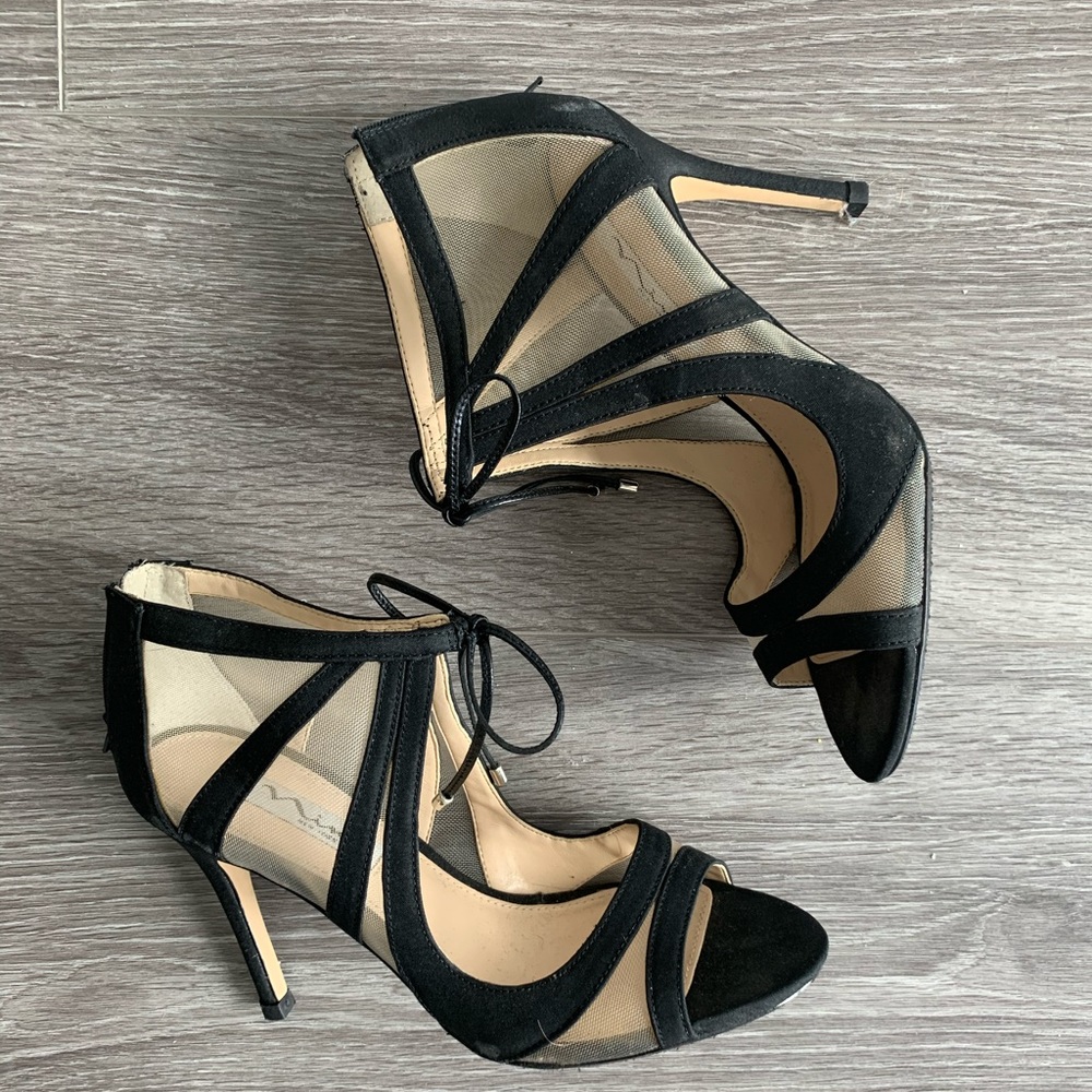 Nina open toe heels